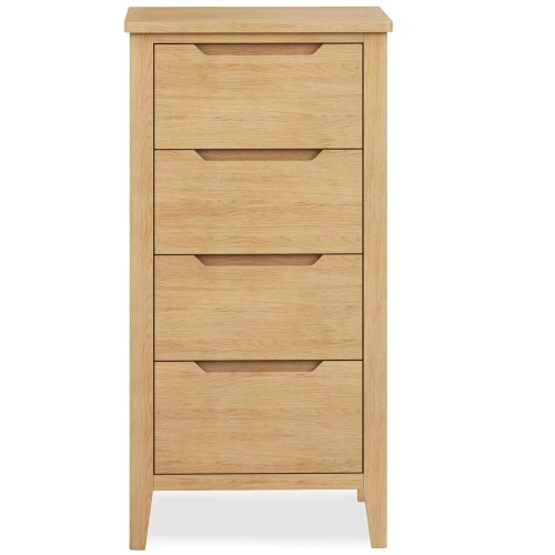 Harkus Oak 4 Drawer Tall Chest