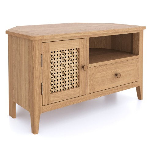Elegans Natural Oak Corner TV Unit