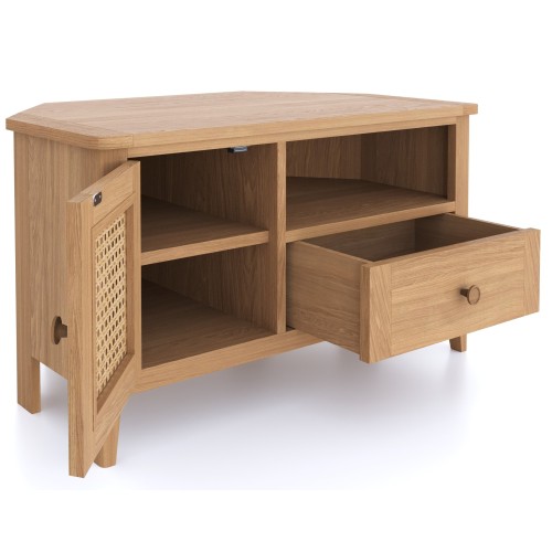 Elegans Natural Oak Corner TV Unit
