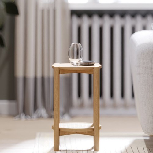 Elegans Natural Oak Round Side Table