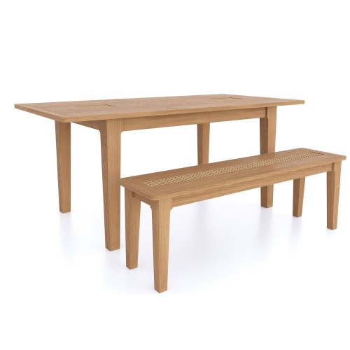 Elegans Natural Oak Extending Dining Table