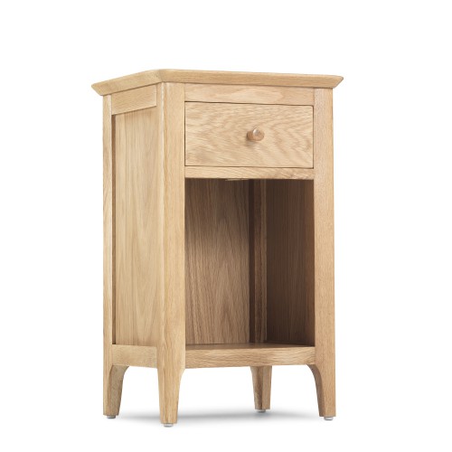 Small oak side on sale table with drawer