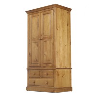 Country Pine Gents Double Wardrobe
