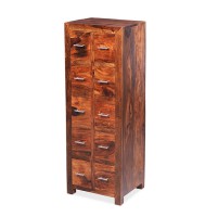 Cuba Sheesham 10 Drawer CD Almirah