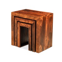 Cuba Sheesham Nest of 3 Tables