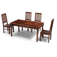 Jali Sheesham 160 cm Thakat Dining Table and 4 Chairs