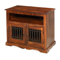 Jali Sheesham Square TV Cabinet