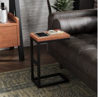 Industrial Acacia Side Table