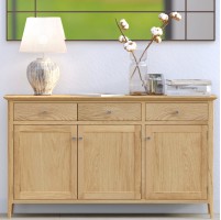 Saxbie Oak Large 3 Drawer 3 Door Sideboard