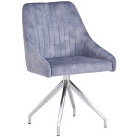 HUGO S Velvet Light Grey - Swivel SSS Legs