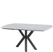 THEO Ceramic Argento Grey Matt Extending Dining Table (120/180cm)