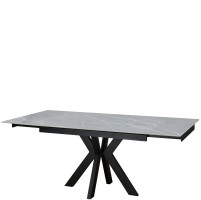 ANTONIO Ceramic Argento Grey Matt Extending Dining Table (120/150/180cm)