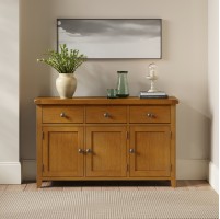 Barton Oak Living & Dining 3 Door 3 Drawer Sideboard
