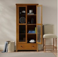 Barton Oak Living & Dining Display Cabinet