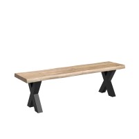 ACACIA LIVE EDGE 160 cm  X LEG BENCH