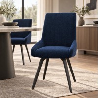 Dexter Blue TF Dining Chair - Black Legs