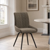 Dexter Mocha TF Dining Chair - Black Legs