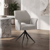 Dora Cream CD Dining Chair - Black Legs