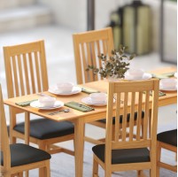 Saxbie Oak Extended 120cm To 160cm Dining Table and 4 Chairs