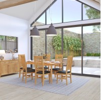 Saxbie Oak Extended 120cm To 160cm Dining Table and 6 Chairs