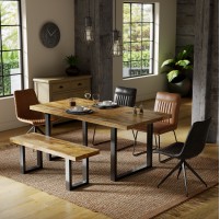 Sundara Mango 180cm DINING TABLE U LEG With 4 Chairs