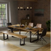 Sundara Mango 225cm DINING TABLE U LEG With 8 Chairs
