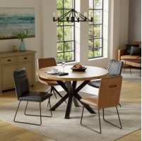 Lunholz Round Mango Dining 140cm X LEG With 4 Chairs