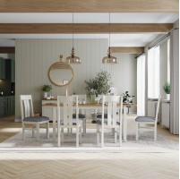 Harlyn Painted 160/200cm Extending Dining Table With 4 Chairs