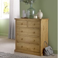 Chunky Pine 2 Over 3 Chest of Drawers