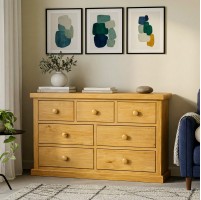 Chunky Pine 3 Over 4 Chest of Drawers