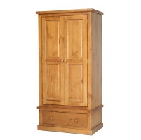 Chunky Pine Gents Double Wardrobe