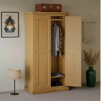 Chunky Pine Ladies Double Wardrobe
