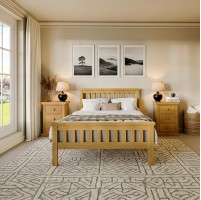 Chunky Pine Double Bed (4' 6")