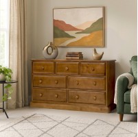 Country Pine 3 Over 4 Chest of Drawers