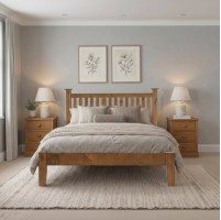 Country Pine King Size Bed (5')