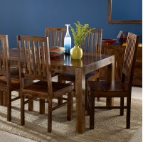 Cuba Sheesham 160 cm Dining Table and 6 Chairs