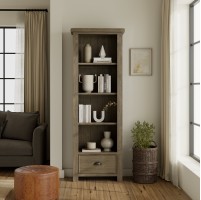 Stoneford Oak Large Bookcase with Drawers