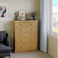 Chunky Pine 2 Over 4 Chest of Drawers
