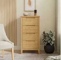 Harkus Oak 4 Drawer Tall Chest
