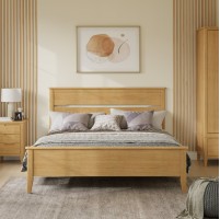 Harkus Oak 4'6''FT Bed Double