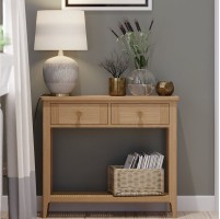 Elegans Natural Oak Console Table
