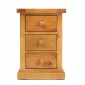 Chunky Pine 3 Drawer Bedside Cabinet