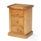 Chunky Pine 3 Drawer Bedside Cabinet