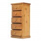 Chunky Pine 5 Drawer Tall Chest of Drawers