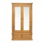 Chunky Pine Double Wardrobe with Mirrors