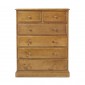 Country Pine 6 Drawer Chest of Drawers