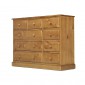 Country Pine 9 Drawer Chest of Drawers