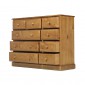 Country Pine 9 Drawer Chest of Drawers