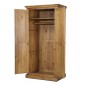 Country Pine Full Hanging Double Wardrobe
