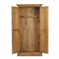Country Pine Full Hanging Double Wardrobe